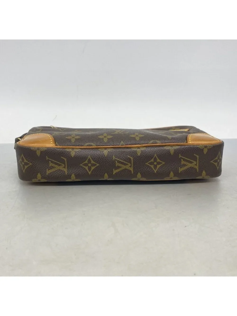 Louis Vuitton Clutch Monogram Marly Dragonne GM Brown